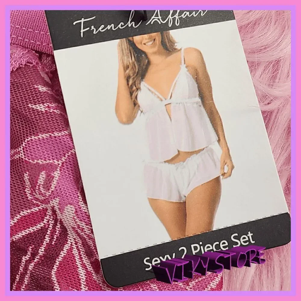NWT 💕 French Affair Sexy 2-Piece Set Small - Chic & Luxurious #7101 💕